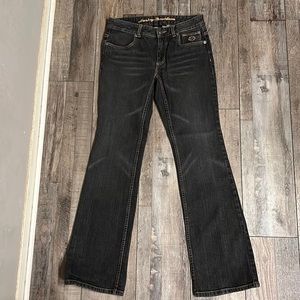 Chrome black Harley Davidson jeans bootcut